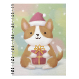 Merry Christmas: Corgi Illustration Art Notebook