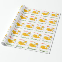 Merry Christmas Corgi Wrapping Paper