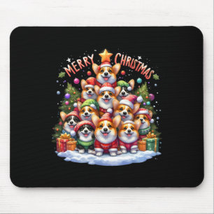 Merry Christmas Corgmas Corgi Dog Christmas Tree X Mouse Pad