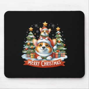 Merry Christmas Corgmas Corgi Dog Matching Christm Mouse Pad