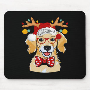 Merry Christmas Costume Reindeer Cute Santa Beagle Mouse Pad