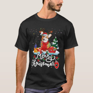 Merry Christmas Costume Reindeer Cute Santa Corgi T-Shirt