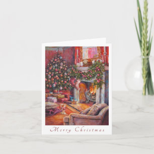 Merry Christmas Cosy Home Scene Card