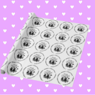 Merry Christmas Country Cow theme Wrapping Paper