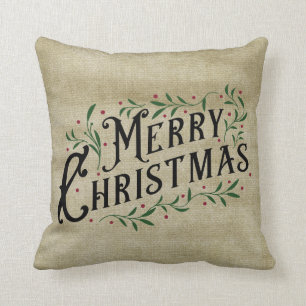 Merry Christmas - Country Primitive Cushion