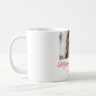 Merry Christmas couple photo add name happy holida Coffee Mug