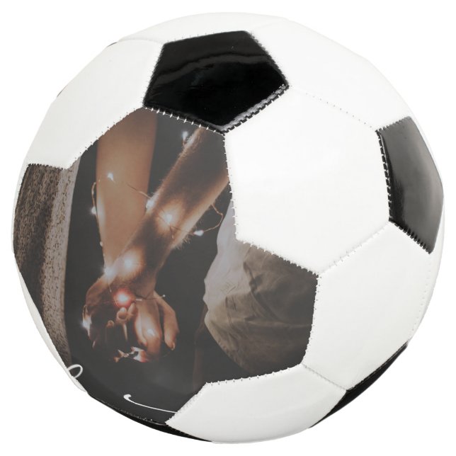 Merry Christmas Couple Soccer Ball (Three Quarter)