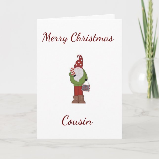 MERRY CHRISTMAS **COUSIN**   CARD (Front)