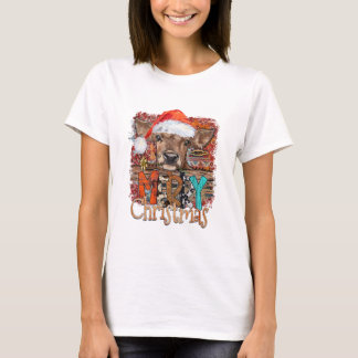 Merry Christmas Cow T-Shirt
