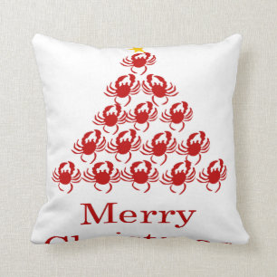 Merry Christmas Crab Cushion