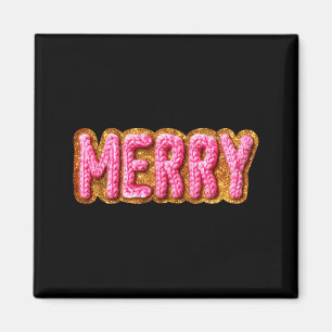 Merry Christmas Crochet Xmas Pajamas Cozy Holiday  Magnet