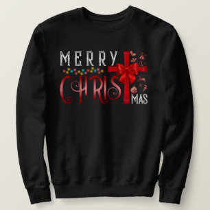 Merry Christmas Cross Christian Religious Sweatshirt