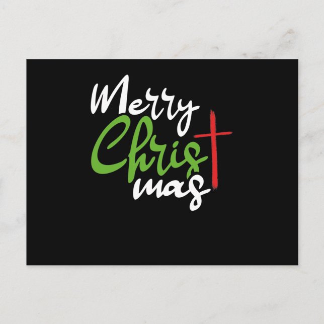 Merry christmas cross postcard (Front)