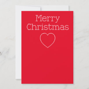 Merry Christmas cross stitch sign Holiday Card