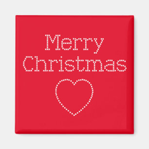 Merry Christmas cross stitch sign Magnet