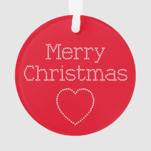 Merry Christmas cross stitch sign Ornament