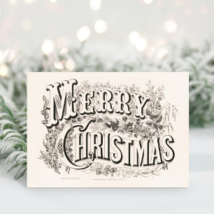 Merry Christmas   Currier & Ives Holiday Card