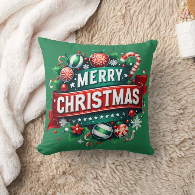 Merry Christmas Cushion (Blanket)
