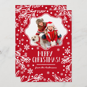 Merry Christmas. Custom Christmas Flat Photo Card