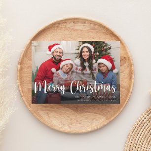 Merry Christmas Custom Family Photo Holiday Card