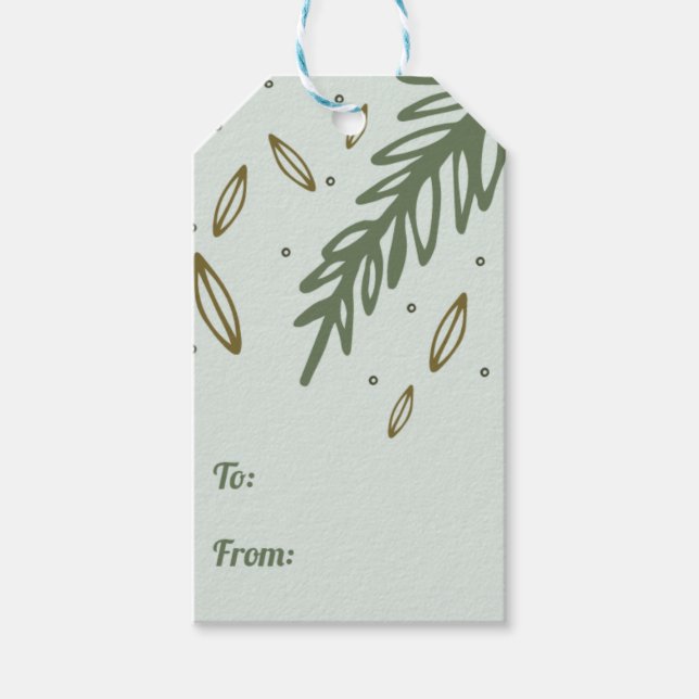 Merry Christmas Custom Gift Tag (Front)