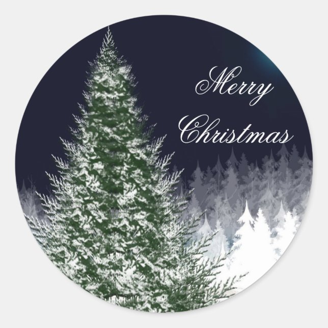 Merry Christmas Custom Holiday Card Envelope Seals (Front)