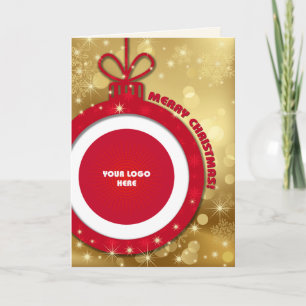 Merry Christmas. Custom Logo Business Corporate  Holiday Card