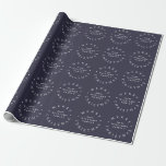 Merry Christmas Custom Name Navy Blue Holiday Wrapping Paper<br><div class="desc">Modern Merry Christmas Custom Name Navy Blue Wrapping Paper</div>