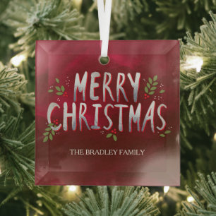 Merry Christmas Custom Ornament
