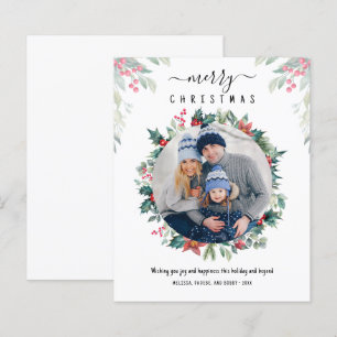 Merry Christmas Custom Photo Holidays Card