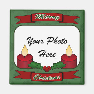 Merry Christmas! Custom Photo Magnet