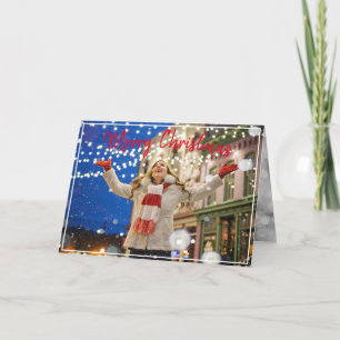 Merry Christmas Custom Photograph Celebration Holiday Card