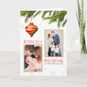 Merry Christmas Custom Photos Holiday Card