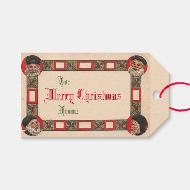 Merry Christmas Custom Tag (Front (Horizontal))
