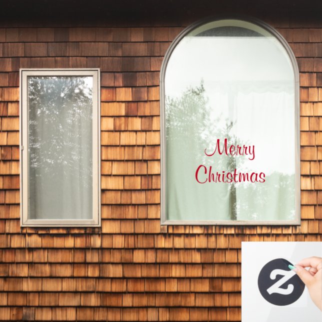 Merry Christmas Custom Text Holiday Decor Home (Home Window)
