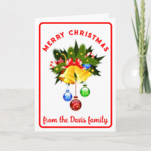 Merry Christmas Custom Text Holiday Greeting Card
