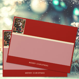 Merry Christmas Custom Text Photo Red Envelopes