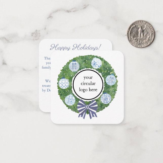 Merry Christmas Customer Appreciation Coupon Code  Card (Front/Back In Situ)