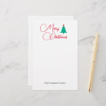 Merry Christmas Customisable Stationery