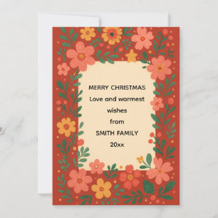 Merry christmas customisable wishes  holiday card