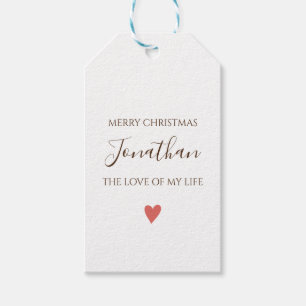Merry Christmas customised TO YOUR LOVE Gift Tags
