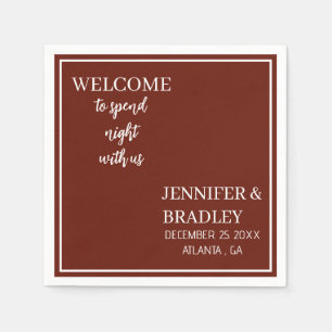 MERRY CHRISTMAS CUSTOMIZED NAME TEXT DINNER PARTY NAPKIN