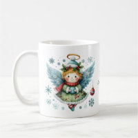 Merry Christmas Cute Angel Folk Art Style