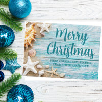 Merry Christmas Cute Beach Company Seashell Custom