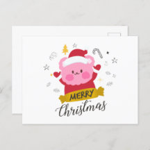 merry christmas cute bear cartoon