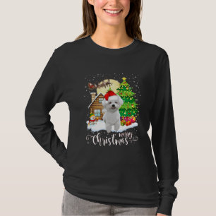 Merry Christmas Cute Bichon Frise Santa With Xmas T-Shirt