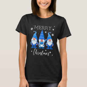 Merry Christmas Cute Blue Gnomes Xmas Gift T-Shirt