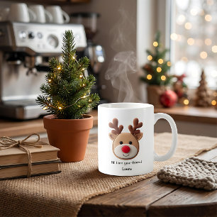 Merry christmas cute cartoon reindeer coffee mugs