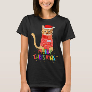 Merry Christmas Cute Cat Christmas For Lovers T-Shirt
