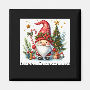 Merry Christmas Cute Christmas Gnome And More Magnet